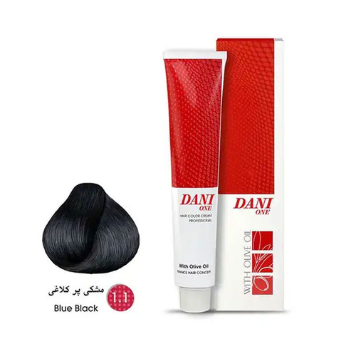 رنگ مو دنی وان رنگ مشکی پر کلاغی شماره 1.1 حجم 100 میلی لیتر