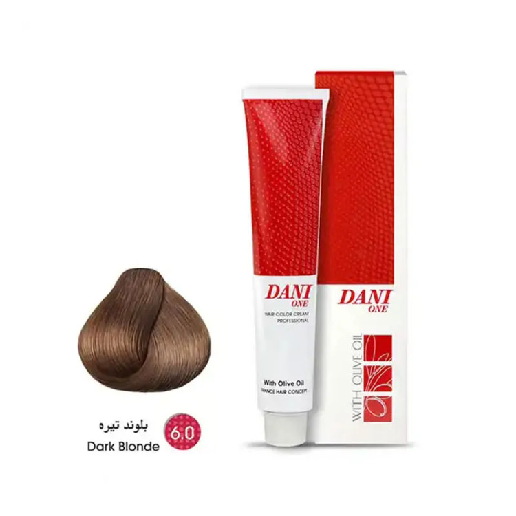 رنگ مو دنی وان رنگ بلوند تیره شماره 6.0 حجم 100 میلی لیتر