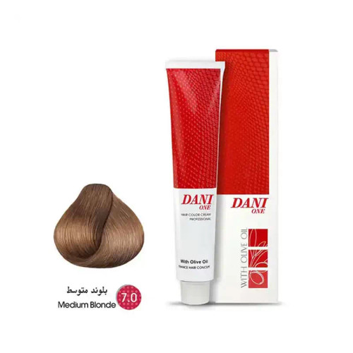رنگ مو دنی وان رنگ بلوند متوسط شماره 7.0 حجم 100 میلی لیتر