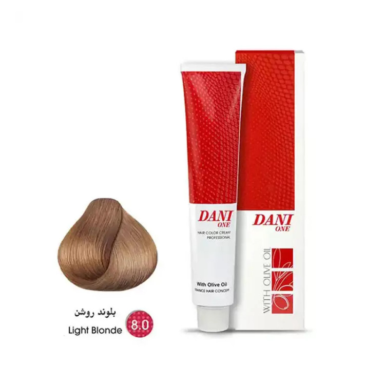 رنگ مو دنی وان رنگ بلوند روشن شماره 8.0 حجم 100 میلی لیتر
