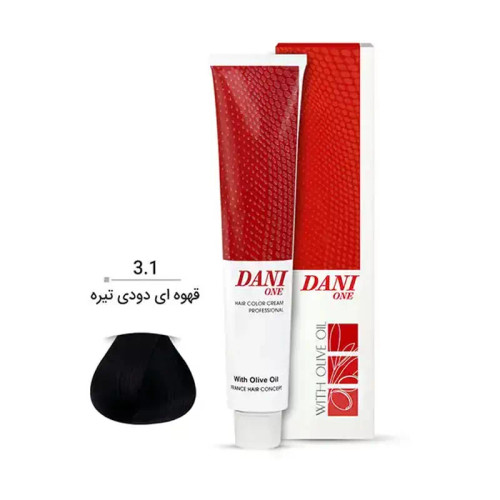 رنگ مو دنی وان رنگ قهوه ای دودی تیره شماره 3.1 حجم 100 میلی لیتر