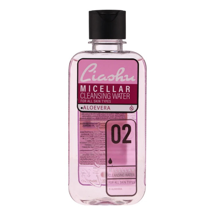 محلول پاک کننده آرایش میسلار واتر صورت لیاشو مدل آلوئه ورا مخصوص انواع پوست حجم 250 میلی لیتر