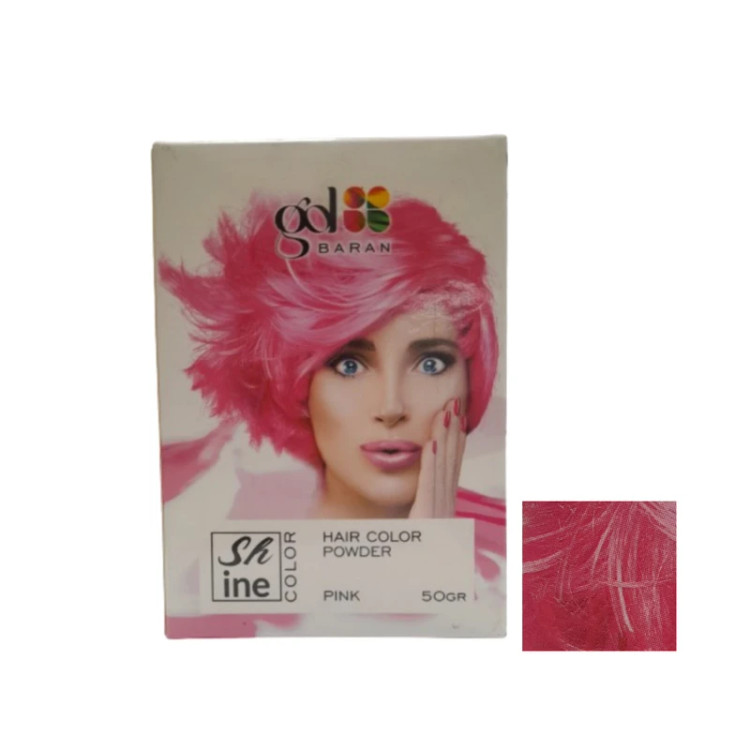 پودر دکلره رنگ صورتی گلباران وزن 50 گرم