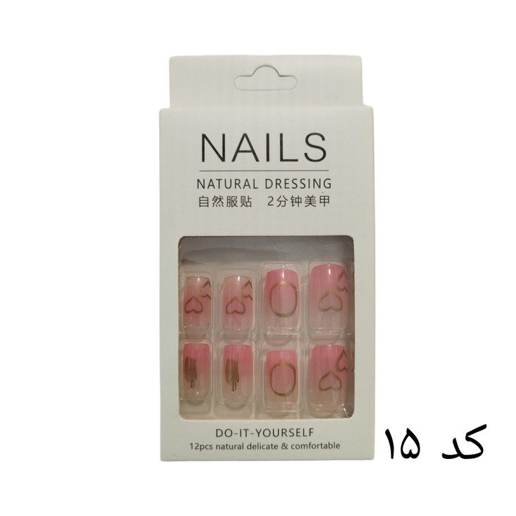 ناخن ناخن مصنوعی نوک پهن NAILS به همراه چسب دو طرفه کد 15مصنوعی نوک پهن NAILS به همراه چسب دو طرفه کد 15