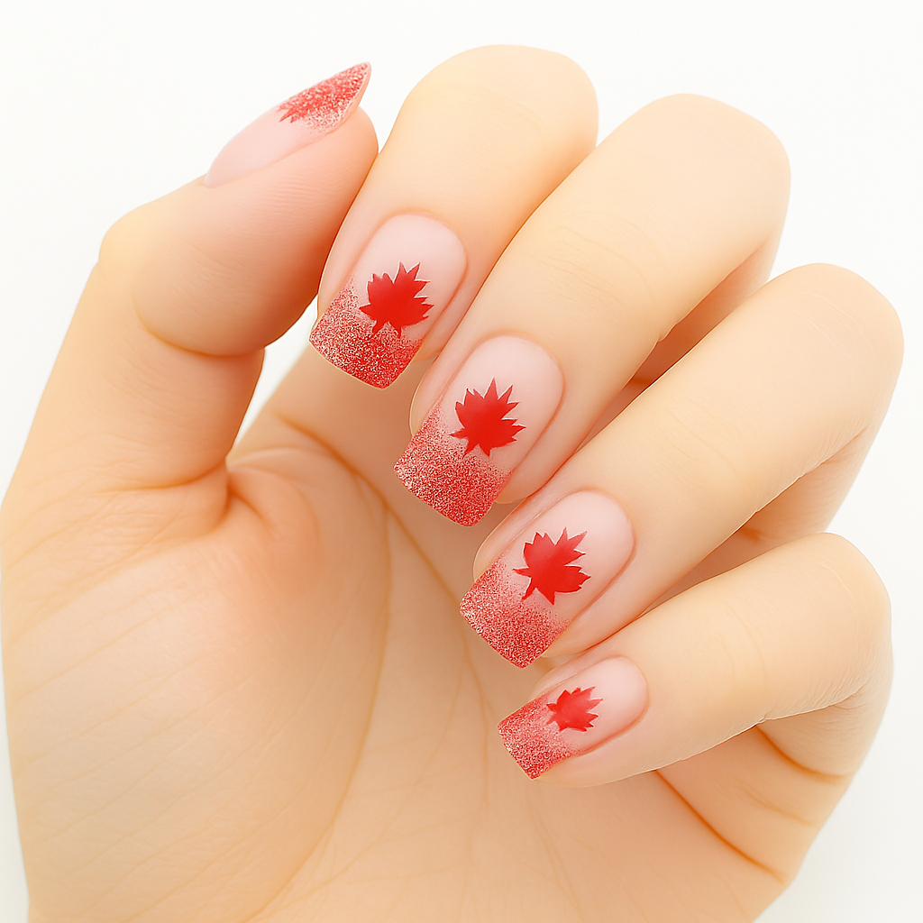 ناخن مصنوعی نوک پهن NAILS به همراه چسب دو طرفه کد 16