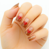 ناخن مصنوعی نوک پهن NAILS به همراه چسب دو طرفه کد 17