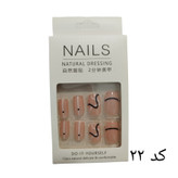 ناخن مصنوعی نوک پهن NAILS به همراه چسب دو طرفه کد 22