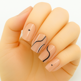 ناخن مصنوعی نوک پهن NAILS به همراه چسب دو طرفه کد 22