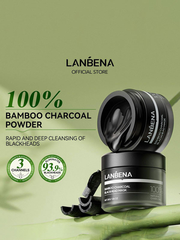 چسب بینی کاسه ای ضد جوش سرسیاه زغال بامبو لانبنا