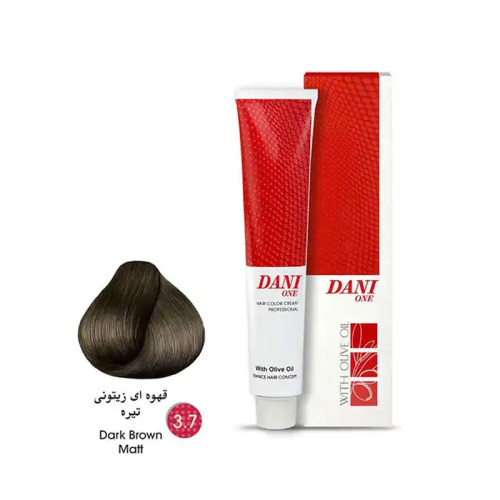 رنگ مو دنی وان رنگ قهوه ای زیتونی تیره شماره 3.7 حجم 100 میلی لیتر