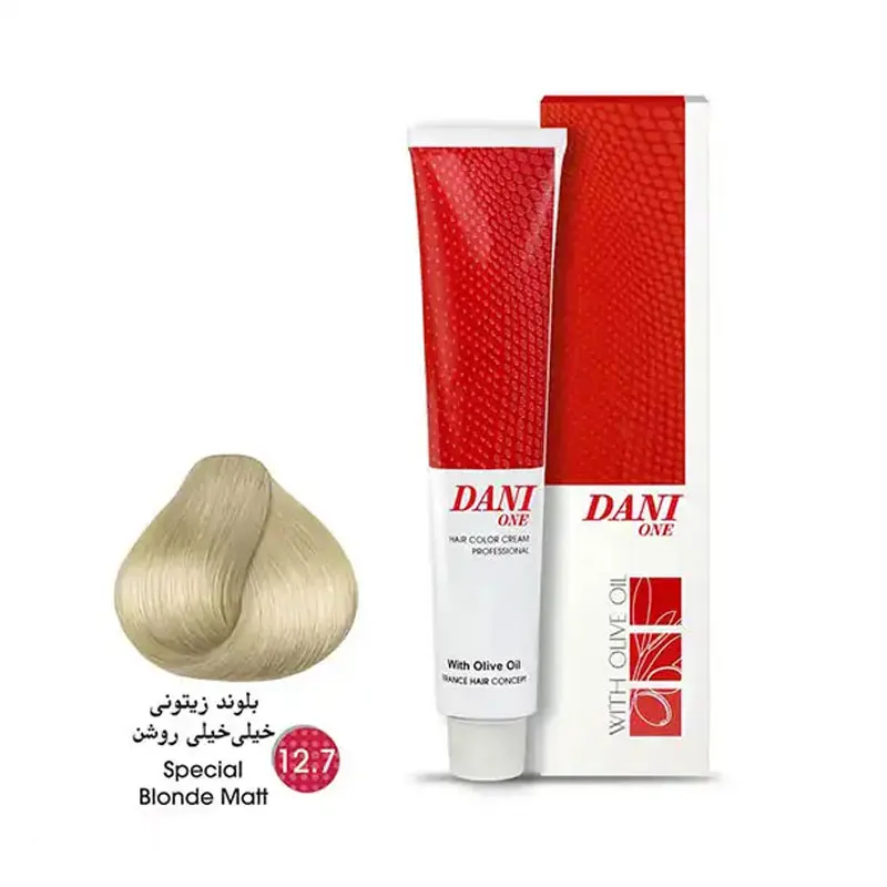 رنگ مو دنی وان رنگ بلوند زیتونی خیلی خیلی روشن شماره 12.7 حجم 100 میلی لیتر