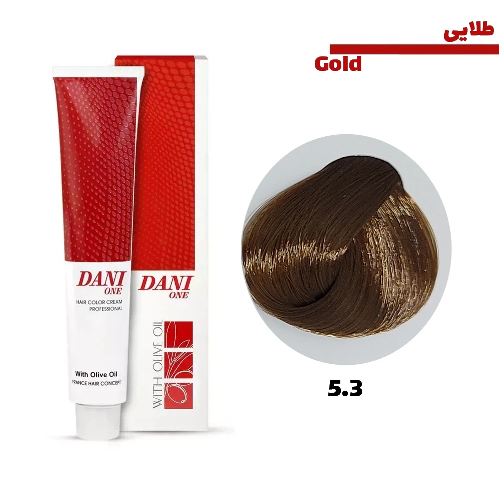 رنگ مو دنی وان رنگ قهوه ای طلایی روشن شماره 5.3 حجم 100 میلی لیتر