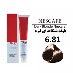 رنگ مو دنی وان رنگ بلوند نسکافه ای تیره شماره 6.81 حجم 100 میلی لیتر