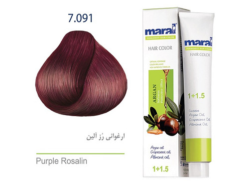 رنگ مو مارال شماره 7.091 حجم 100 میلی لیتر رنگ ارغوانی