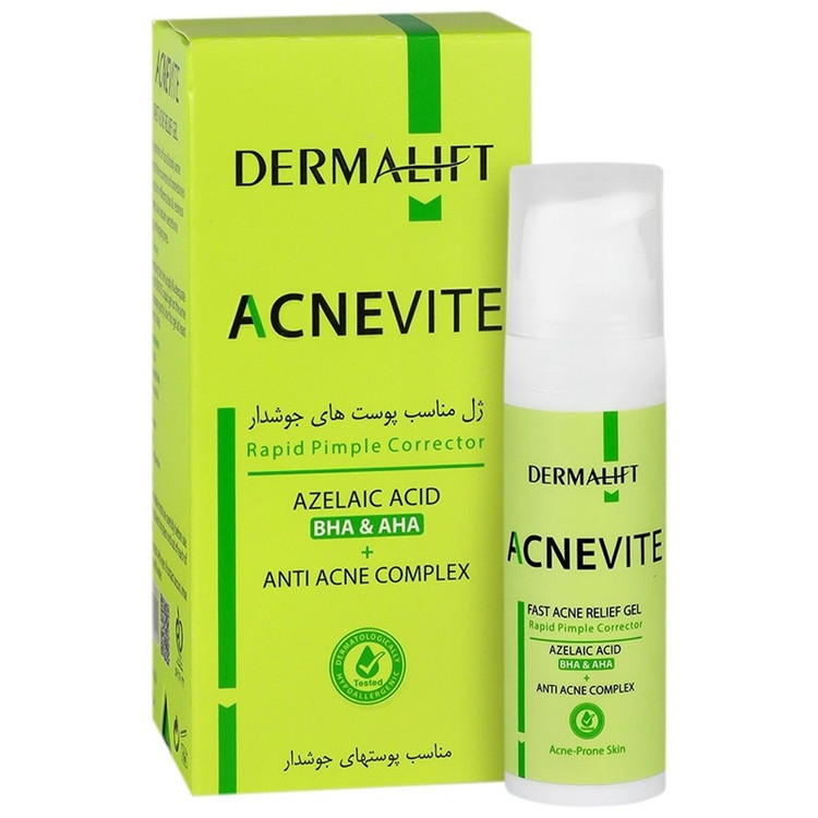 ژل پوست های جوش دار درمالیفت مدل آکنویت حجم 150 میلی لیتر