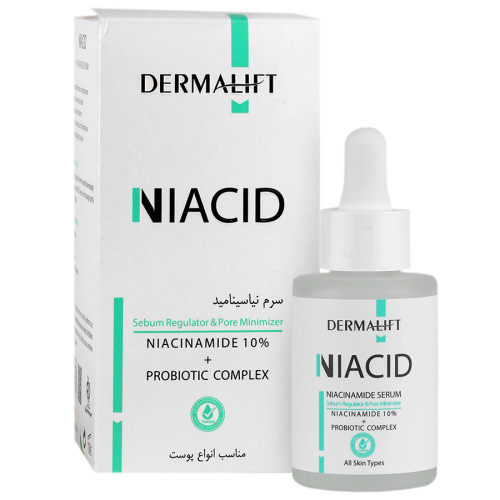 سرم حاوی نیاسینامید درمالیفت مدل نیاسید حجم 30 میلی لیتر