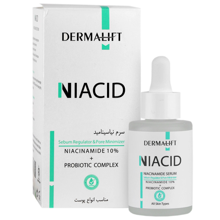 سرم حاوی نیاسینامید درمالیفت مدل نیاسید حجم 30 میلی لیتر