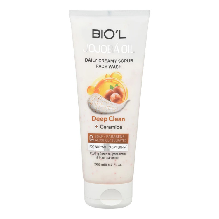 ژل شستوشوی صورت بیول مدل jojoba مناسب برای پوست های معمولی تا خشک حجم 200 میلی لیتر