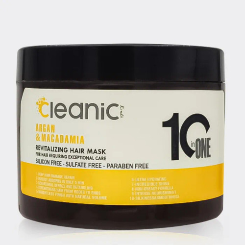 ماسک مو بدون سولفات آرگان و ماکادمیا کلینیک کیندی حجم 500 میلی لیتر