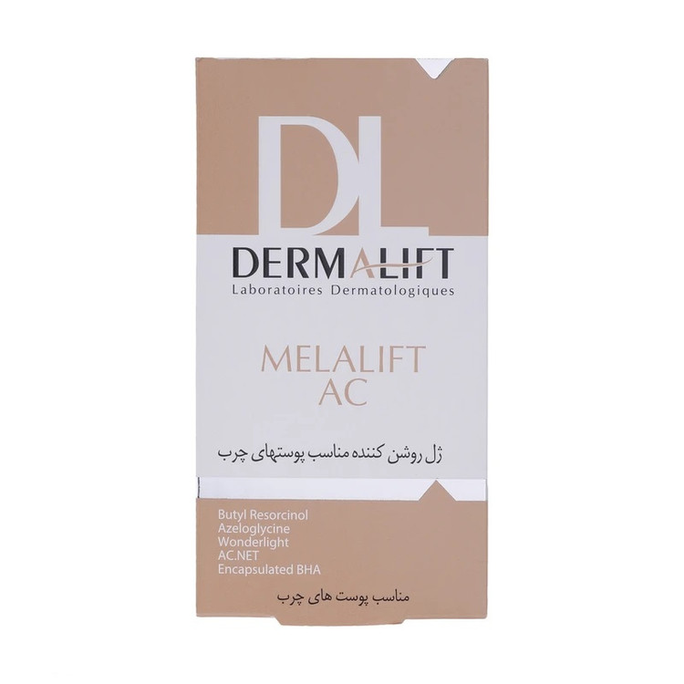 ژل روشن کننده درمالیفت مناسب پوست های چرب مدل MELALIFT AC حجم 50 میلی لیتر