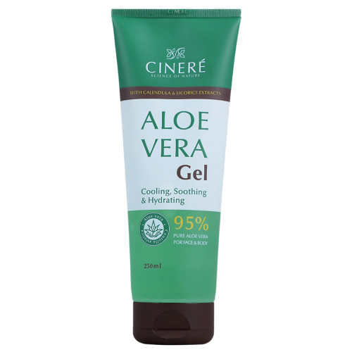 ژل مرطوبکننده صورت و بدن سینره مدل آلوئه ورا مخصوص همه انواع پوست، حجم 250 میلی لیتری