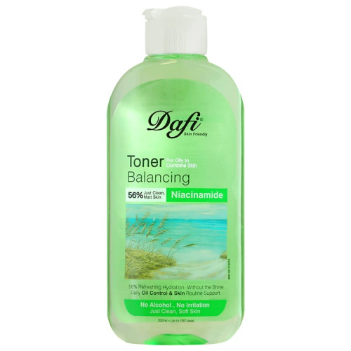تونر پاککننده آرایش دافی مدل نیاسینامید Niacinamide مناسب برای پوست چرب و مختلط حجم 200 میلیلیتر