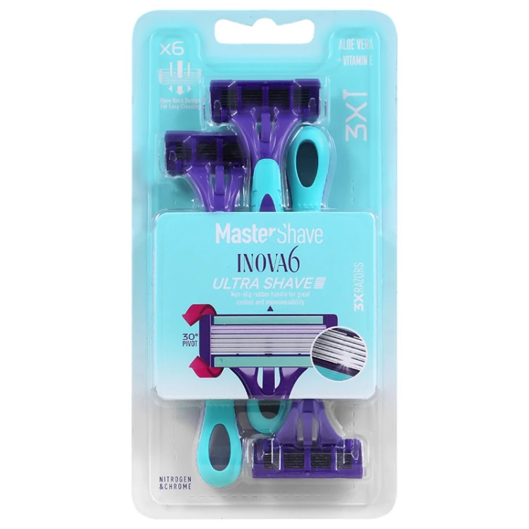 خودتراش 6 لبه مستر شیو مدل Inova 6 بسته 3 عددی