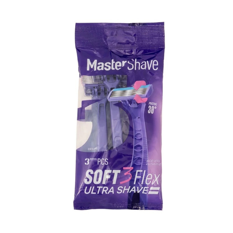 خود تراش مستر شیو مدل Soft 3 Flex بسته 3 عددی