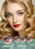 لنز رنگی چشم نیو ویژن پرو رنگ Aqua 3