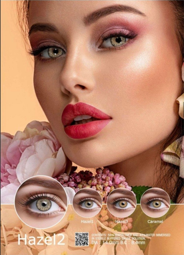 لنز رنگی چشم نیو ویژن پرو رنگ Hazel 2