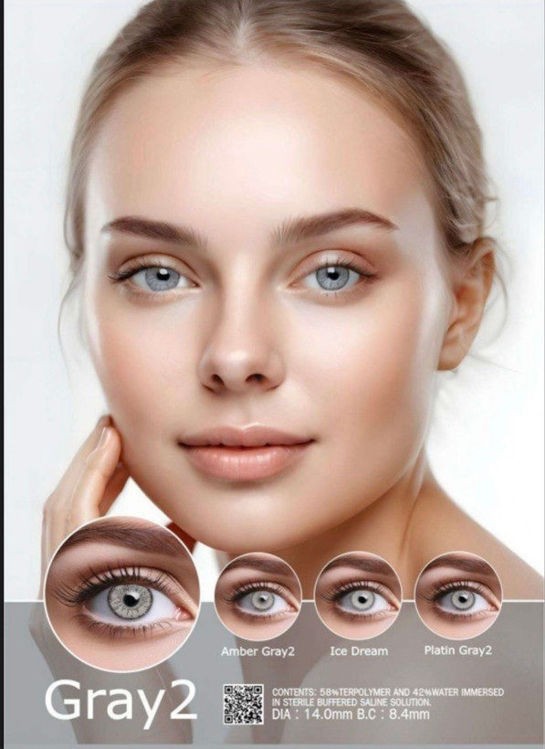 لنز رنگی چشم نیو ویژن پرو رنگ Gray 2