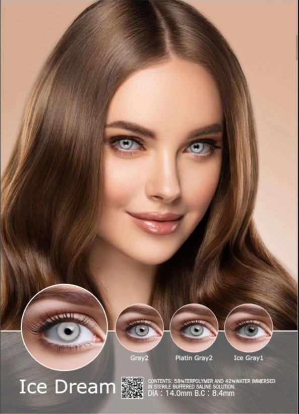 لنز رنگی چشم نیو ویژن پرو رنگ Ice Dream