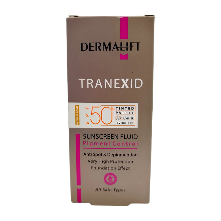 فلوئید ضد آفتاب رنگی بژ طبیعی ترنکسید درمالیفت حاوی مواد روشن کننده مناسب انواع پوست حجم 40 میلی لیتر