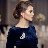 سنجاق سینه مجلسی طرح طاووس