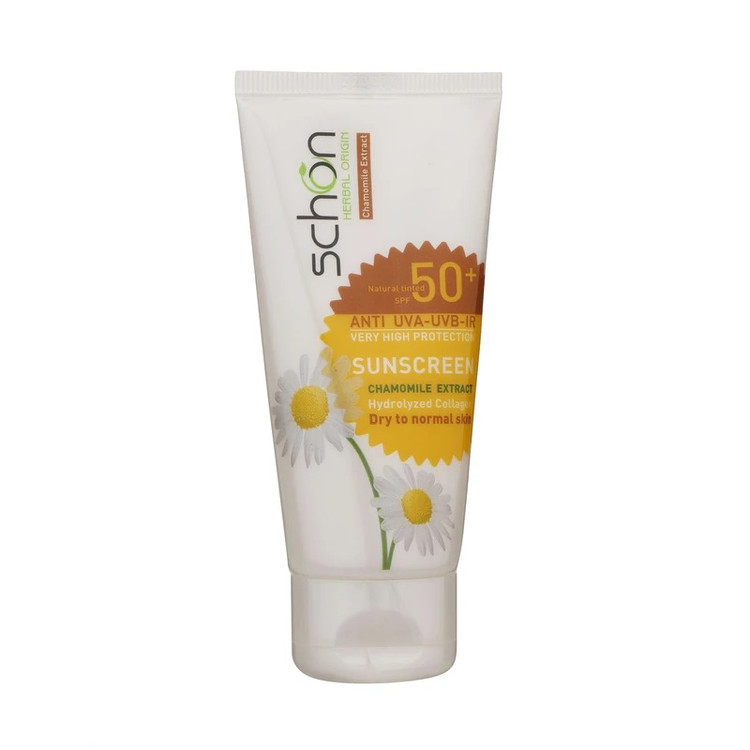 کرم ضدآفتاب رنگی طبیعی شون SPF50 مناسب پوست های نرمال و خشک حجم 50 میلی لیتر