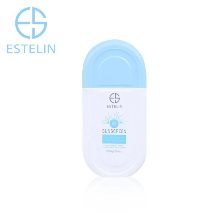 کرم ضد آفتاب بدون رنگ استلین، SPF80، مدل ultra light، مناسب انواع پوست و حجم 100 میلیلیتر