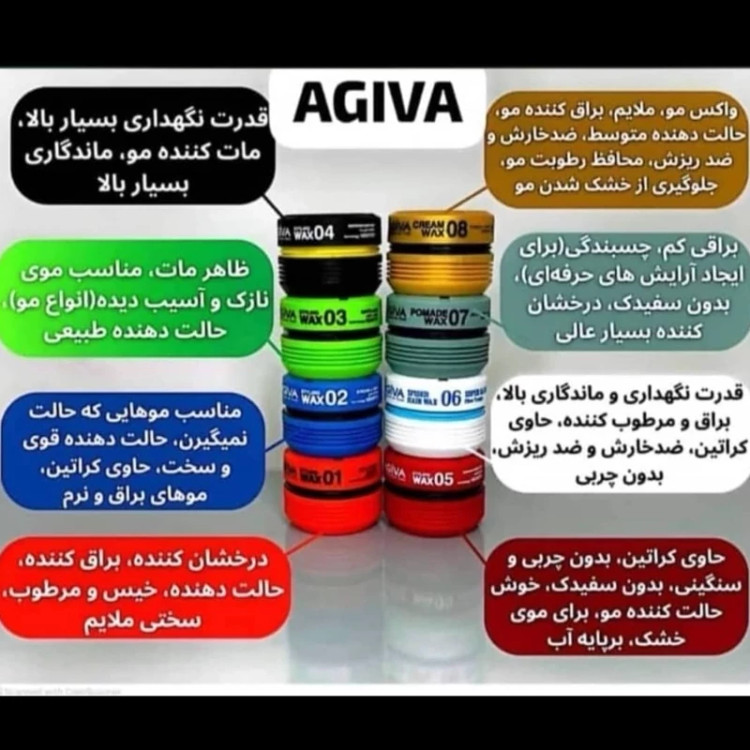 واکس مو آگیوا مدل 08 حجم 175 میلی لیتر