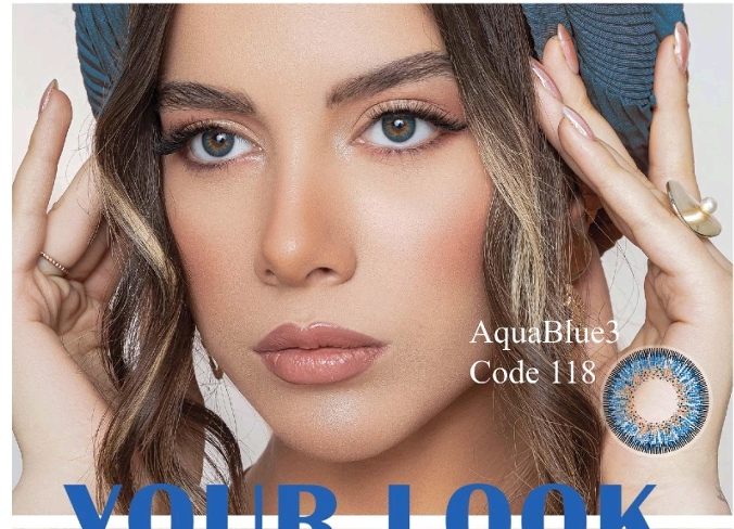 لنز رنگی زیرو سون کد 118 (Aqua Blue3)